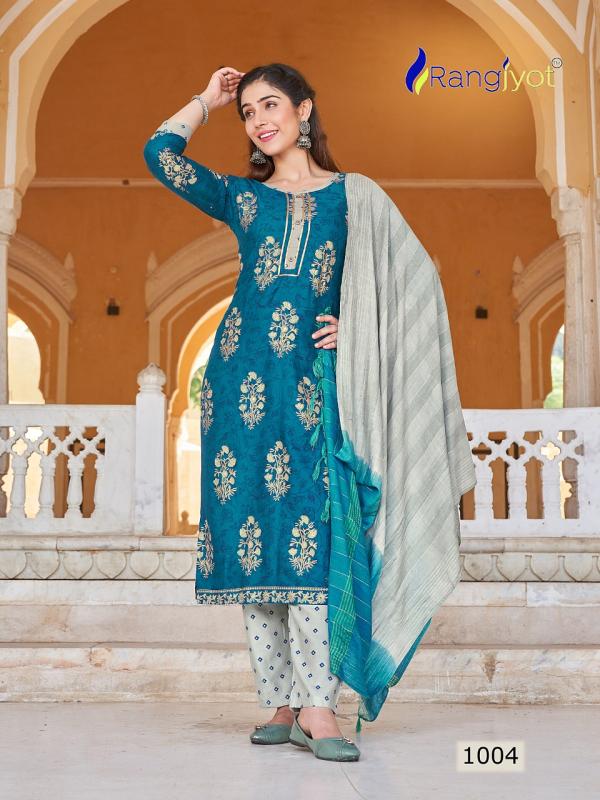 Rangjyot Rang Rasiya 1 Rayon Embroidery Designer Readymade suit